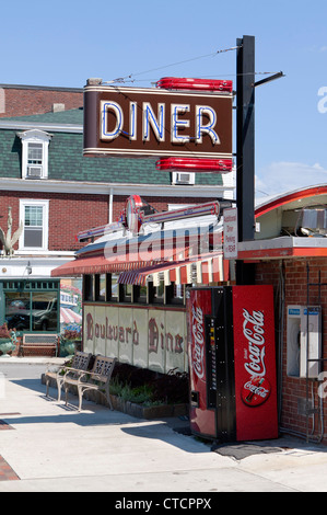 Boulevard-Diner, Worcester, Massachusetts, Vereinigte Staaten von Amerika Stockfoto