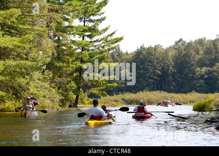 Kanuten in der St. Regis Wildnis Kanu Area, New York, Vereinigte Staaten von Amerika Stockfoto