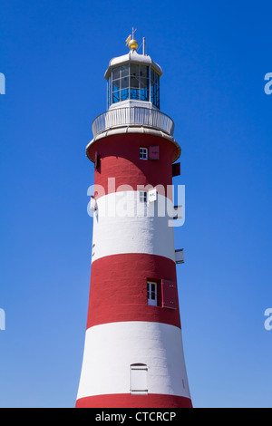Das ehemalige Eddystone Leuchtturm, Smeatons Tower entstand auf Plymouth Hacke zu feiern es bahnbrechendes Design. Stockfoto