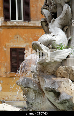Italien, Rom, Brunnen in der Nähe von Pantheo, Piazza della Rotonda Stockfoto
