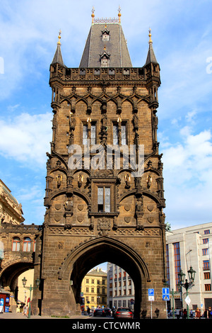 Tschechien, Prag, der Pulverturm Stockfoto