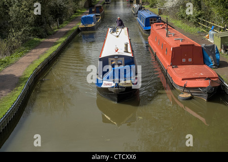 Stratford-upon-Avon Kanal Lapworth Flug der Verriegelungen Warwickshire Midlands England uk Stockfoto