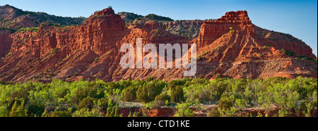 Haynes Ridge erodierten Buttes und Klippen in Caprock Canyons State Park, Texas, USA Stockfoto