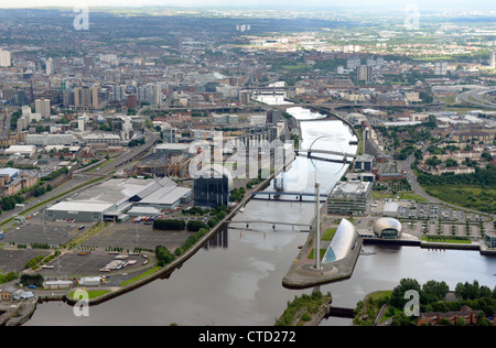 Aussicht von Glasgow River Clyde Stockfoto