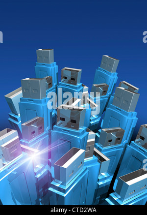 USB führt Kunstwerk Stockfoto