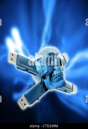 Computer-Virus konzeptuellen Kunstwerk Stockfoto