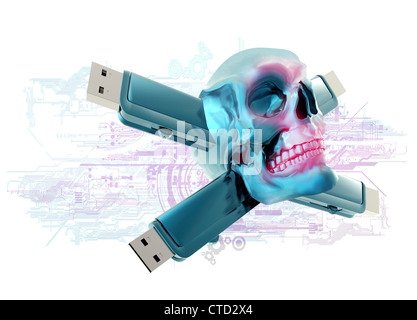Computer-Virus konzeptuellen Kunstwerk Stockfoto