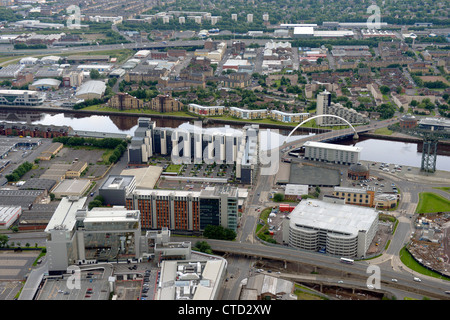 Stadt von Glasgow aus der Luft. Stockfoto