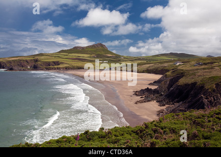 Whitesands Bay und St. Davids Kopf von Pembrokeshire Küstenweg, Pembrokeshire, Wales, Uk Stockfoto