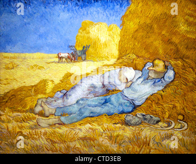 La Meridienne oder Mittag Rest von Vincent Van Gogh, Öl auf Leinwand, 1890, Musee d ' Orsay Kunstgalerie und Museum, Paris, Frankreich Stockfoto