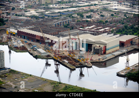 BAE Systems, Glasgow am Fluss Clyde Stockfoto