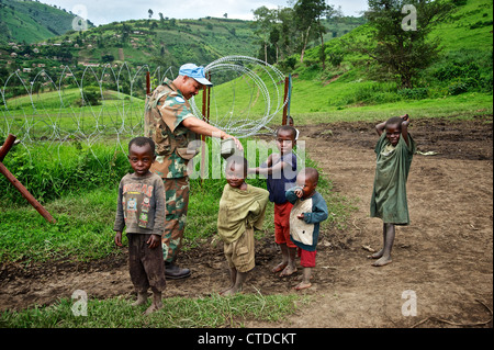 Kongolesische Soldaten, FARDC, Mushake, demokratische Republik Kongo Stockfoto