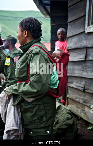 Kongolesischen Soldatin, FARDC, Mushake, demokratische Republik Kongo Stockfoto