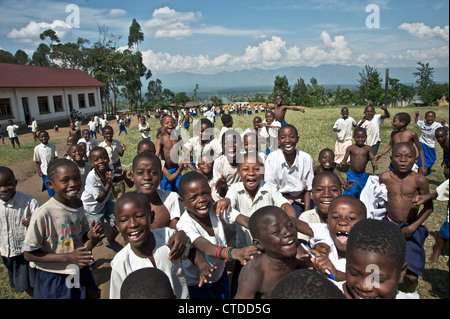 Kinder, FARDC, Mushake, demokratische Republik Kongo Stockfoto