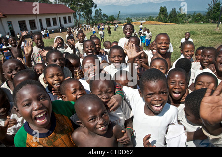 Kinder, FARDC, Mushake, demokratische Republik Kongo Stockfoto