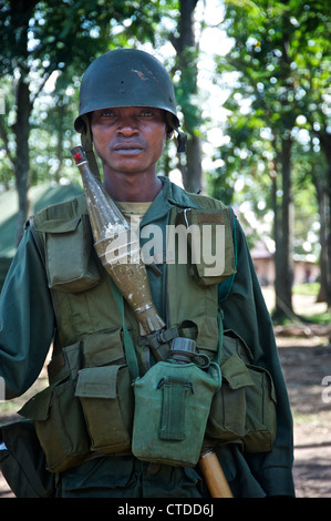 Kongolesische Soldaten, FARDC, Mushake, demokratische Republik Kongo Stockfoto