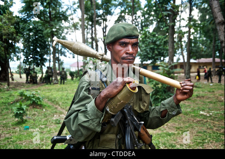 Kongolesische Soldaten, FARDC, Mushake, demokratische Republik Kongo Stockfoto