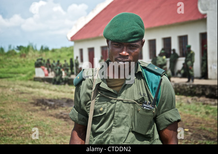 Kongolesische Soldaten, FARDC, Mushake, demokratische Republik Kongo Stockfoto