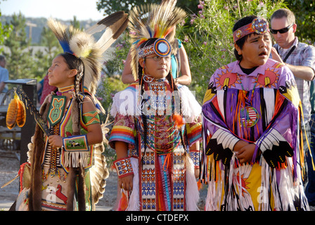 Paiute-Indianer zeigen im Frontier Homestead State Park, Cedar City, Utah Stockfoto