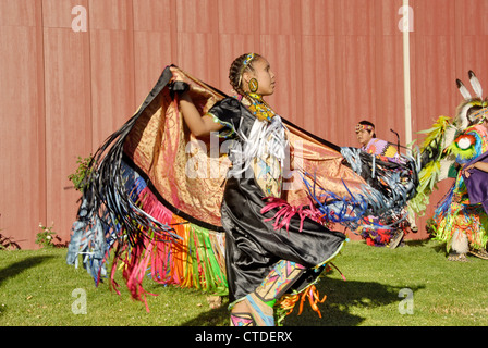 Paiute-Indianer zeigen im Frontier Homestead State Park, Cedar City, Utah Stockfoto