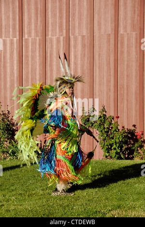 Paiute-Indianer zeigen im Frontier Homestead State Park, Cedar City, Utah Stockfoto