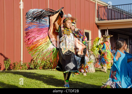 Paiute-Indianer zeigen im Frontier Homestead State Park, Cedar City, Utah Stockfoto