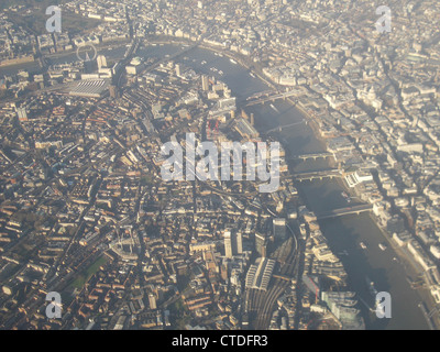 Londoner Southbank aus der Luft Stockfoto