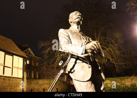 Sir Edward Elgar Bronze Statue - Hereford Stockfoto