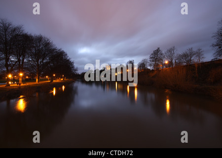 Hereford Kathedrale, Victoria Bridge, Hereford, Herefordshire, Stockfoto