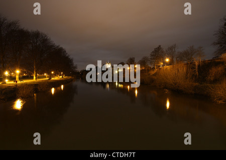 Hereford Kathedrale von Victoria Bridge, Hereford Stockfoto