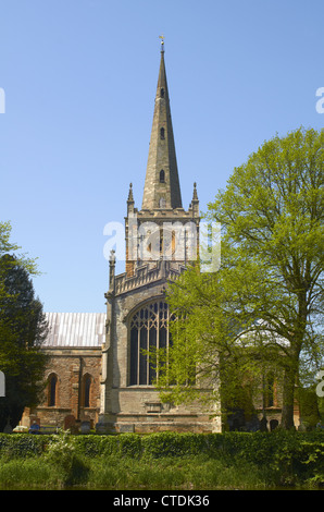 Kirche der Heiligen Dreifaltigkeit, Stratford-upon-Avon, Warwickshire, Großbritannien. Stockfoto