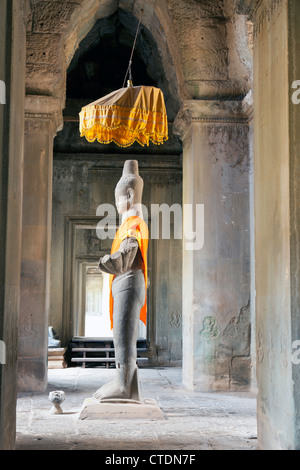 Statue von Vishnu in Angkor Wat, Kambodscha Stockfoto