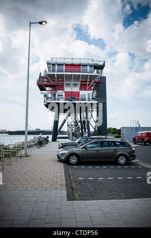 Niederlande, Amsterdam, Insel Juni 2012 ehemalige REM Radiostation im westlichen Hafengebiet. Foto Kees Metselaar Stockfoto