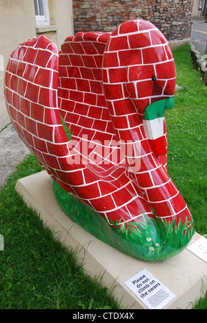 künstlerische Darstellung der Schwan Skulpturen in Wells, Somerset UK Stockfoto