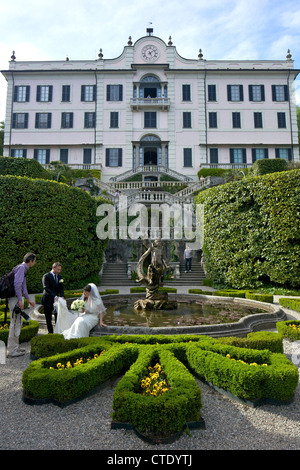 Villa Carlotta und Gärten in der Frühlingssonne, Tremezzo, Comer See, Nord-Italien, Europa Stockfoto