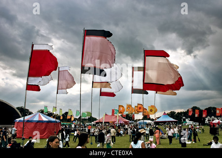 Flaggen auf dem Display an Lloyd Park Croydon Surrey Stockfoto