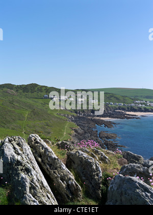 dh Morte Point Morte Bay MORTEHOE DEVON Küstenansicht Küstenort North Devonshire britische Küste samaritans Way uk englisch ländliche Landschaft Stockfoto