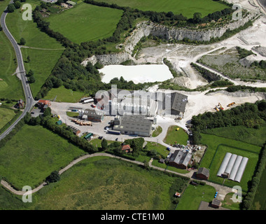 Luftaufnahme der Kreide Steinbruch in Beverley, East Yorkshire Stockfoto