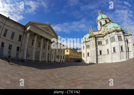 Blick auf den Dom in Como Stadtzentrum, Comer See, Italien, Europa Stockfoto