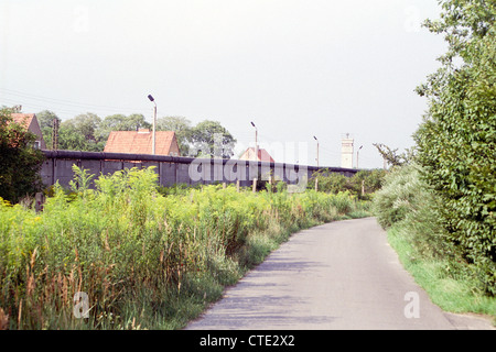 Der Berliner Mauer Region in Staaken, West Berlin 1989 Stockfoto