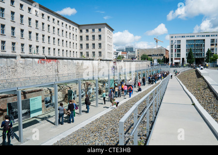 Ausstellung Topographie des Terrors am Standort der ehemaligen Gestapo-Hauptquartier in Berlin-Deutschland Stockfoto