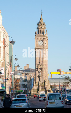 Die Albert-Uhr in Belfast, Nordirland Stockfoto