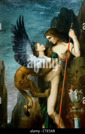 Ödipus und die Sphinx 1864 Gustave Moreau 1826-1898 Französisch Frankreich Stockfoto