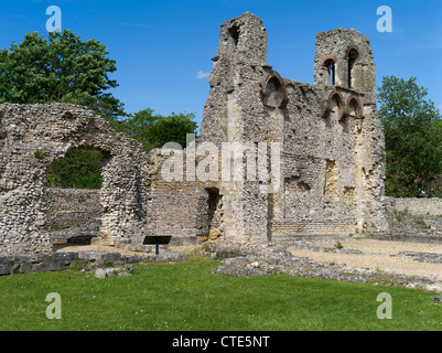 dh Wolvesey Castle WINCHESTER HAMPSHIRE mittelalterliche Bischöfe Palast Ruinen Burgen england gb Stockfoto