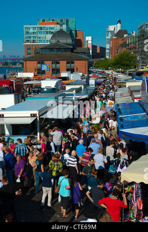 Sankt Pauli Fischmarkt Fischmarkt im Stadtteil St. Pauli Hamburg Deutschland Europa Stockfoto