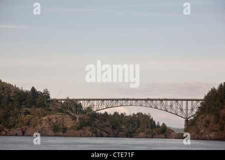 Eisenbrücke am Deception Pass State Park in Puget Sound waschen State USA Stockfoto