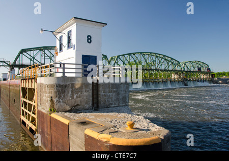 New York. Erie-Kanal Schleuse 8. Stockfoto