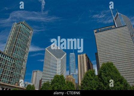 Gebäude vom Millennium Park in Chicago, Illinois Stockfoto