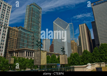 Gebäude vom Millennium Park in Chicago, Illinois Stockfoto