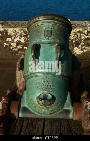 Kleine Bronze ornamentale Canon Stockfoto